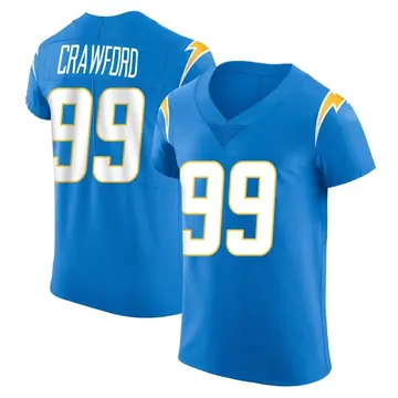 Nike Aaron Crawford Men's Elite Los Angeles Chargers Blue Alternate Vapor Untouchable Jersey