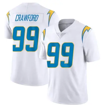 Nike Aaron Crawford Men's Limited Los Angeles Chargers White Vapor Untouchable Jersey