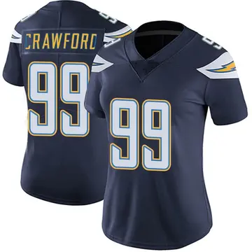 Nike Aaron Crawford Women's Limited Los Angeles Chargers Navy Team Color Vapor Untouchable Jersey