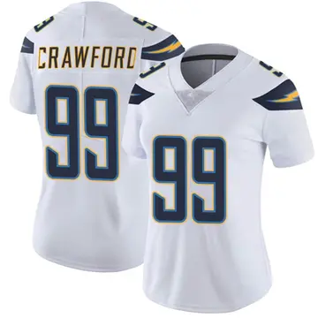 Nike Aaron Crawford Women's Limited Los Angeles Chargers White Vapor Untouchable Jersey