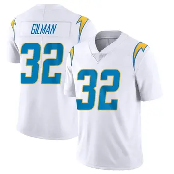 Nike Alohi Gilman Men's Limited Los Angeles Chargers White Vapor Untouchable Jersey