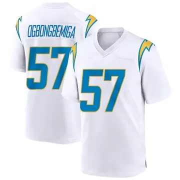 Nike Amen Ogbongbemiga Men's Game Los Angeles Chargers White Jersey