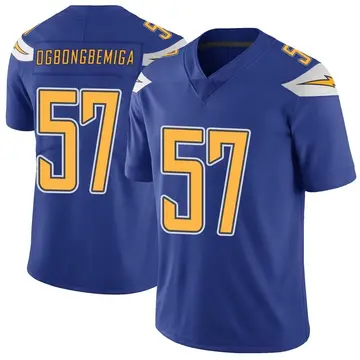 Nike Amen Ogbongbemiga Men's Limited Los Angeles Chargers Royal Color Rush Vapor Untouchable Jersey