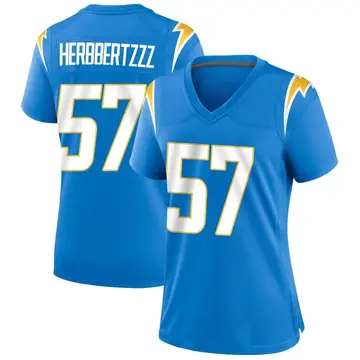 Nike Amen Ogbongbemiga Women's Game Los Angeles Chargers Blue Powder Alternate Jersey