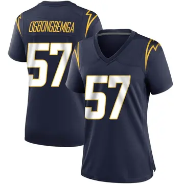 Nike Amen Ogbongbemiga Women's Game Los Angeles Chargers Navy Team Color Jersey