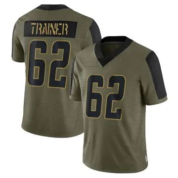 Nike Andrew Trainer Men's Limited Los Angeles Chargers Olive 2021 Salute To Service Jersey