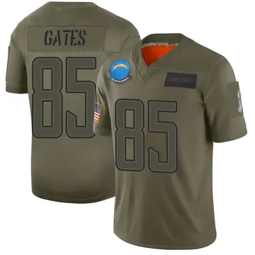 Nike Antonio Gates Men's Limited Los Angeles Chargers Camo 2019 Salute to Service Jersey