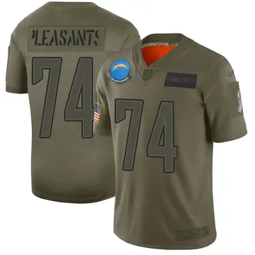 Nike Austen Pleasants Men's Limited Los Angeles Chargers Camo 2019 Salute to Service Jersey