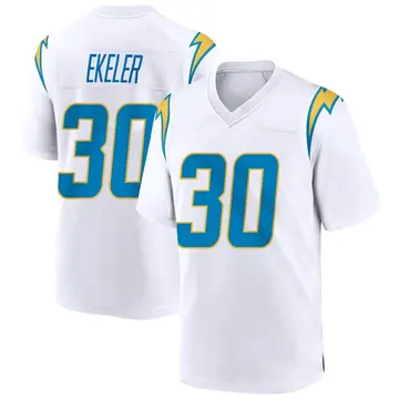 Nike Austin Ekeler Men's Game Los Angeles Chargers White Jersey