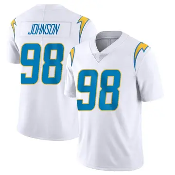 Nike Austin Johnson Men's Limited Los Angeles Chargers White Vapor Untouchable Jersey