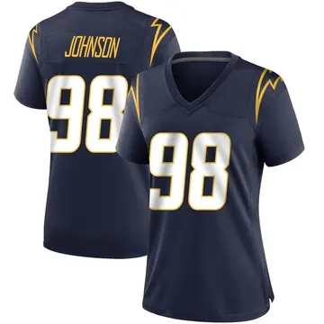 Nike Austin Johnson Women's Game Los Angeles Chargers Navy Team Color Jersey