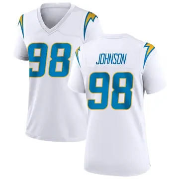 Nike Austin Johnson Women's Game Los Angeles Chargers White Jersey