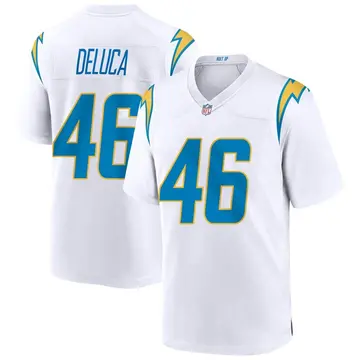 Nike Ben DeLuca Men's Game Los Angeles Chargers White Jersey