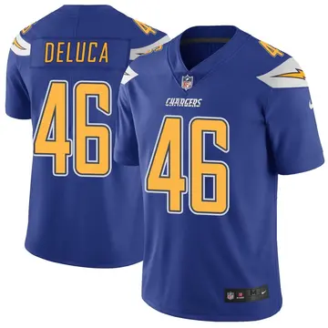 Nike Ben DeLuca Youth Limited Los Angeles Chargers Royal Color Rush Vapor Untouchable Jersey
