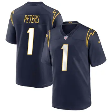 Nike Brandon Peters Youth Game Los Angeles Chargers Navy Team Color Jersey