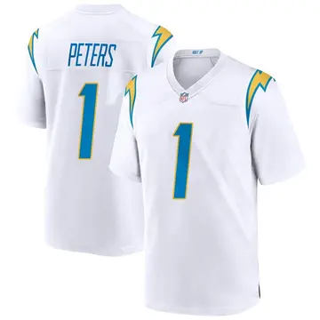 Nike Brandon Peters Youth Game Los Angeles Chargers White Jersey