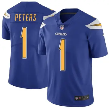 Nike Brandon Peters Youth Limited Los Angeles Chargers Royal Color Rush Vapor Untouchable Jersey