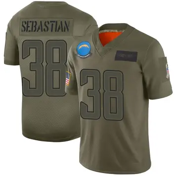 Nike Brandon Sebastian Men's Limited Los Angeles Chargers Camo 2019 Salute to Service Jersey
