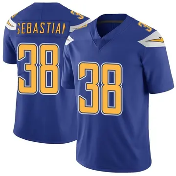 Nike Brandon Sebastian Youth Limited Los Angeles Chargers Royal Color Rush Vapor Untouchable Jersey