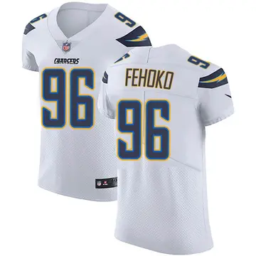 Nike Breiden Fehoko Men's Elite Los Angeles Chargers White Vapor Untouchable Jersey