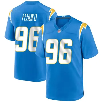 Nike Breiden Fehoko Men's Game Los Angeles Chargers Blue Powder Alternate Jersey