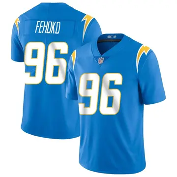 Nike Breiden Fehoko Men's Limited Los Angeles Chargers Blue Powder Vapor Untouchable Alternate Jersey