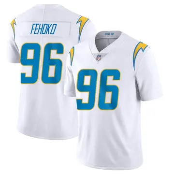 Nike Breiden Fehoko Men's Limited Los Angeles Chargers White Vapor Untouchable Jersey