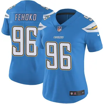 Nike Breiden Fehoko Women's Limited Los Angeles Chargers Blue Powder Vapor Untouchable Alternate Jersey