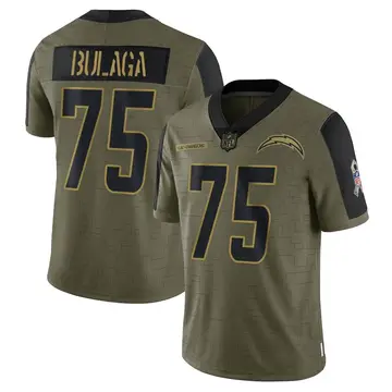 Nike Bryan Bulaga Men's Limited Los Angeles Chargers Olive 2021 Salute To Service Jersey