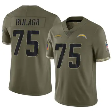 Nike Bryan Bulaga Men's Limited Los Angeles Chargers Olive 2022 Salute To Service Jersey
