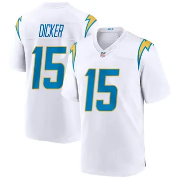 Nike Cameron Dicker Men's Game Los Angeles Chargers White Jersey