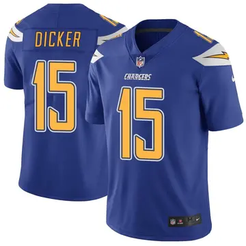 Nike Cameron Dicker Men's Limited Los Angeles Chargers Royal Color Rush Vapor Untouchable Jersey