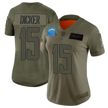 Nike Cameron Dicker Women's Limited Los Angeles Chargers Camo 2019 Salute to Service Jersey