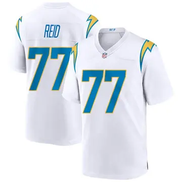 Nike Caraun Reid Men's Game Los Angeles Chargers White Jersey