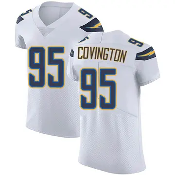 Nike Christian Covington Men's Elite Los Angeles Chargers White Vapor Untouchable Jersey