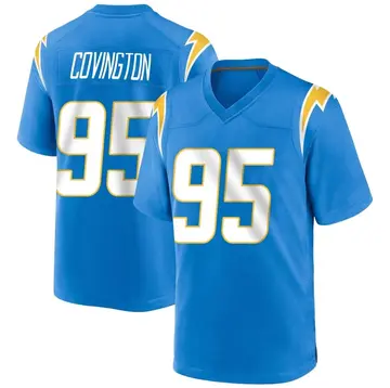 Nike Christian Covington Men's Game Los Angeles Chargers Blue Powder Alternate Jersey