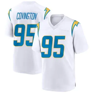 Nike Christian Covington Men's Game Los Angeles Chargers White Jersey