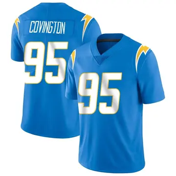 Nike Christian Covington Men's Limited Los Angeles Chargers Blue Powder Vapor Untouchable Alternate Jersey