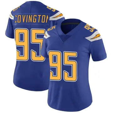 Nike Christian Covington Women's Limited Los Angeles Chargers Royal Color Rush Vapor Untouchable Jersey