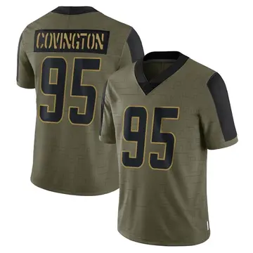 Nike Christian Covington Youth Limited Los Angeles Chargers Olive 2021 Salute To Service Jersey