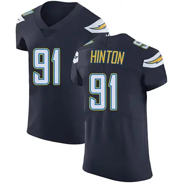 Nike Christopher Hinton Men's Elite Los Angeles Chargers Navy Blue Team Color Vapor Untouchable Jersey