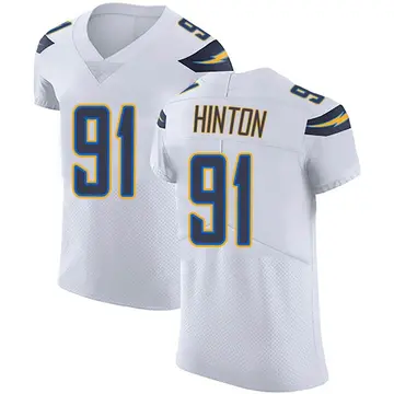 Nike Christopher Hinton Men's Elite Los Angeles Chargers White Vapor Untouchable Jersey