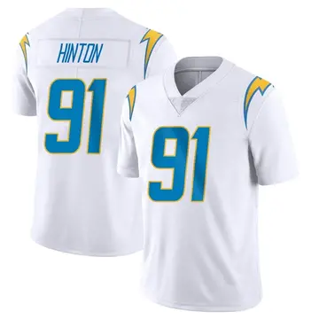 Nike Christopher Hinton Men's Limited Los Angeles Chargers White Vapor Untouchable Jersey