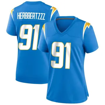 Nike Christopher Hinton Women's Game Los Angeles Chargers Blue Powder Alternate Jersey