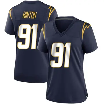 Nike Christopher Hinton Women's Game Los Angeles Chargers Navy Team Color Jersey