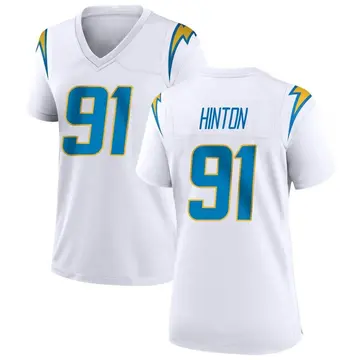 Nike Christopher Hinton Women's Game Los Angeles Chargers White Jersey