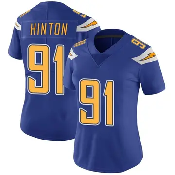 Nike Christopher Hinton Women's Limited Los Angeles Chargers Royal Color Rush Vapor Untouchable Jersey