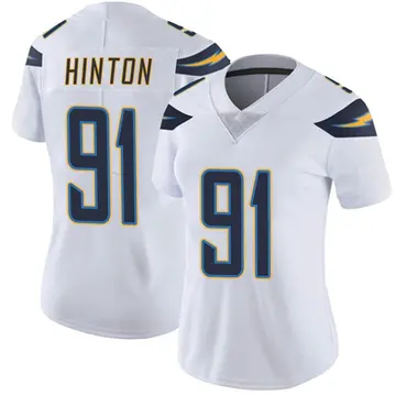 Nike Christopher Hinton Women's Limited Los Angeles Chargers White Vapor Untouchable Jersey