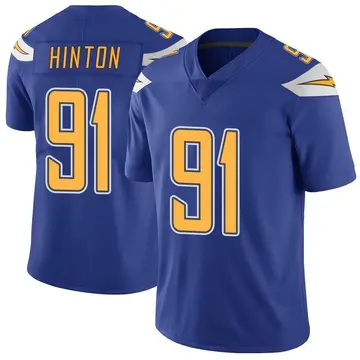 Nike Christopher Hinton Youth Limited Los Angeles Chargers Royal Color Rush Vapor Untouchable Jersey
