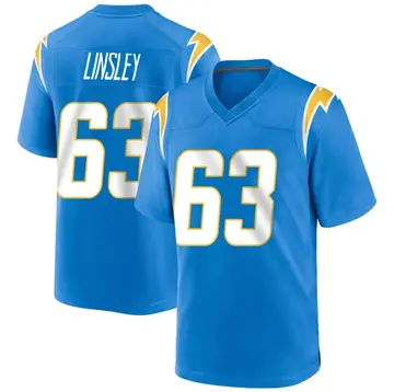 Nike Corey Linsley Men's Game Los Angeles Chargers Blue Powder Alternate Jersey